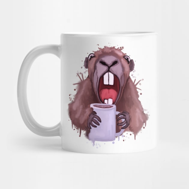 Groundhog coffee lover by Antiope